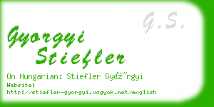 gyorgyi stiefler business card